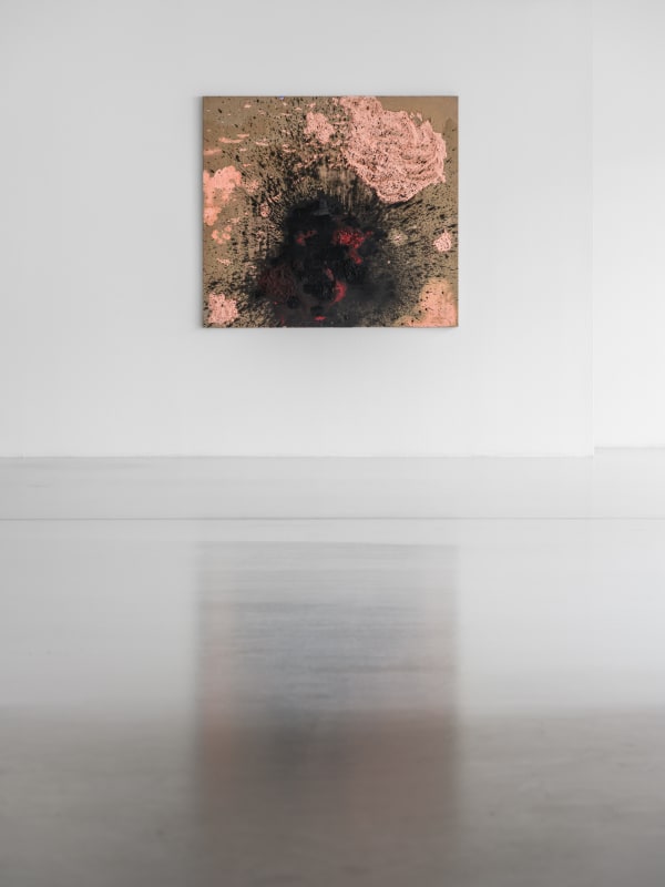 Installation view, Madeleine Hatz, Wallpaper for a Queen, Destroyed, 2024, Galleri Duerr. Photo: Jean-Baptiste Béranger.