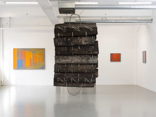 Installation view, Eva-Teréz Gölin, Transparency and Its Shadows, 2025, Galleri Duerr. Photo: Hendrik Zeitler