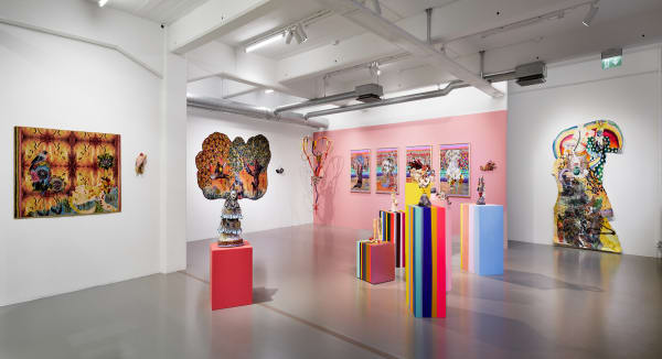 Installation view, Jag bär berget, du bär mig, Valeria Montti Colque, Galleri Duerr. Photo: Jean-Baptiste Béranger.