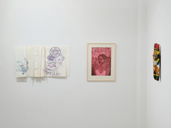 Installation view, Jag bär berget, du bär mig, Valeria Montti Colque, Galleri Duerr. Photo: Jean-Baptiste Béranger.