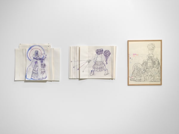 Installation view, Jag bär berget, du bär mig, Valeria Montti Colque, Galleri Duerr. Photo: Jean-Baptiste Béranger.