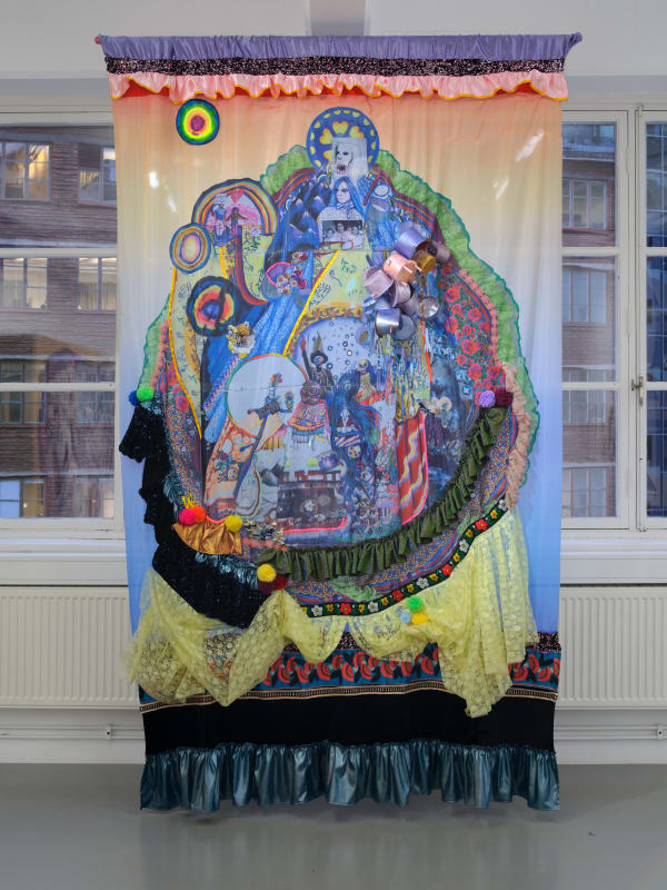 Installation view, Jag bär berget, du bär mig, Valeria Montti Colque, Galleri Duerr. Photo: Jean-Baptiste Béranger.