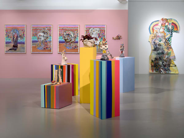 Installation view, Jag bär berget, du bär mig, Valeria Montti Colque, Galleri Duerr. Photo: Jean-Baptiste Béranger.