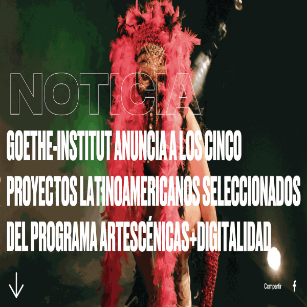 Liz Callejas @ NAVE. GOETHE INSTITUT, Bogotá, GOETHE-INSTITUT ANNOUNCES THE SELECTED LATIN AMERICAN PROJECTS OF THE ARTESCÉNICAS+DIGITALIDAD PROGRAM