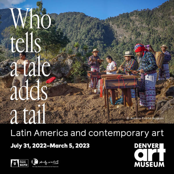 Antonio Pichillá @ Denver Art Museum, Antonio Pichillá exhibits in a collective show 'Who tells a tale adds a tail'...