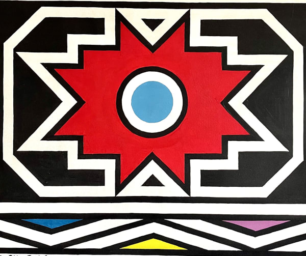 Esther Mahlangu - Abstract 100, 2018