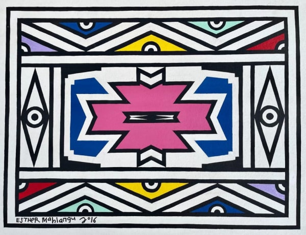 Esther Mahlangu, Ndebele abstract, 2016