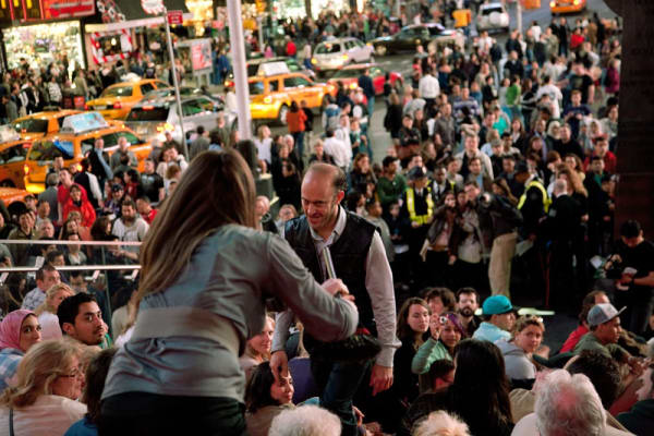 Flight, 2011 Single-channel video, running time: 30 minutes Times Square, New York (still from performance)