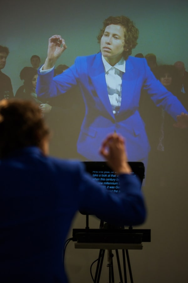 Stand Behind Me, 2013 Featuring Ariel Freedman, Lisson Gallery, London, UK (performance documentation image)