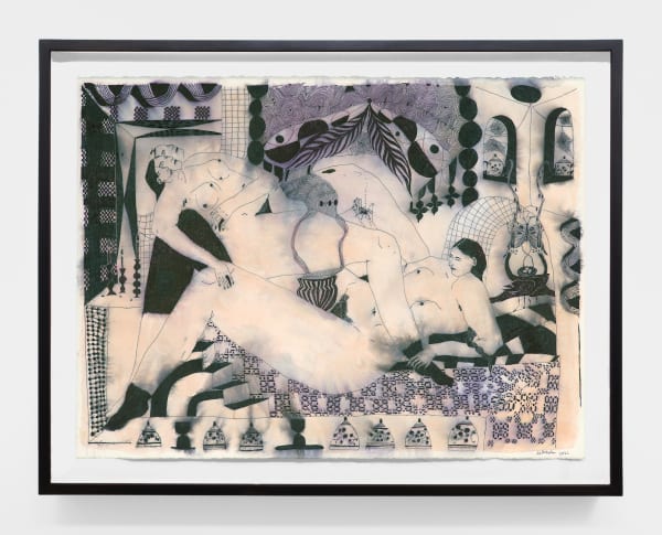 Lauren Roche Weaver, 2021 ink and pigmented acrylic wash on paper 22 1/4 x 30 in / 26 1/2 x 34 in (framed) 56.5 x 76.2 cm / 67.3 x 86.4 cm (framed)