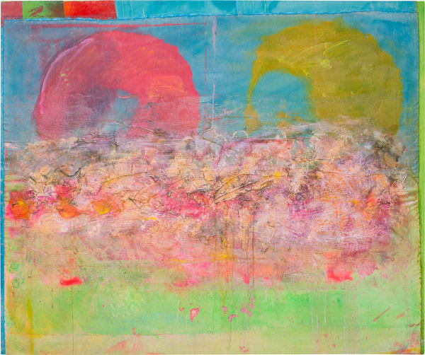 Frank Bowling, Little Bird Overhead, 2016, Acrylic on canvas, 153 x 183.5 cm, 60 1/4 x 72 1/4 in