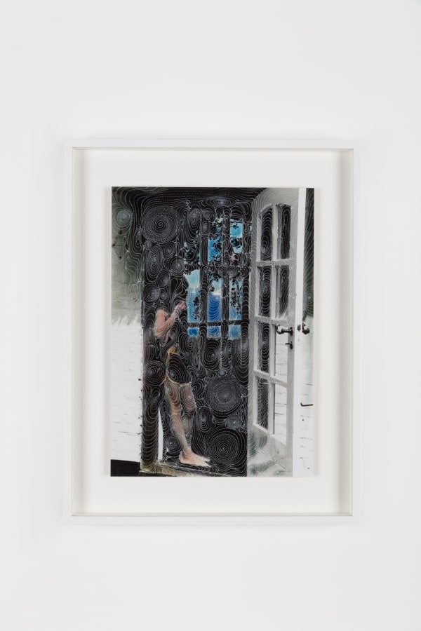 Sebastiaan Bremer, Inside Silver Step, 2018, Archival inkjet pigment print on resin coated paper with hand additions in pigment pen and photo retouch dye, 34.3 x 24.1 cm, 13 1/2 x 9 1/2 in, Framed: 45.5 x 35.1 x 3.7 cm, 17 7/8 x 13 7/8 x 1 1/2 in