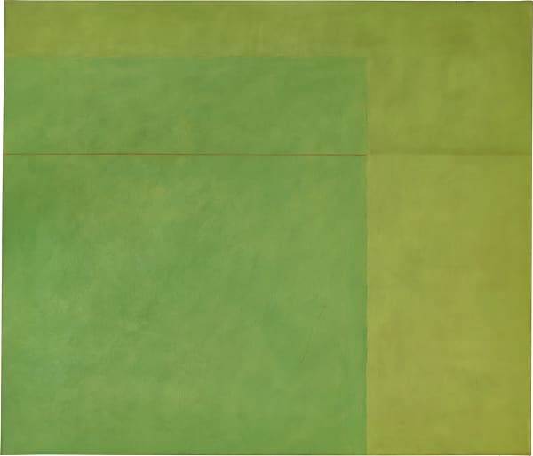 Virginia Jaramillo, Green Space, 1974, Oil on canvas, 182.2 x 212.7 cm, 71 3/4 x 83 3/4 in