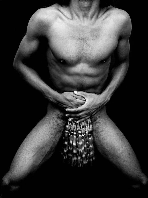 Rotimi Fani-Kayode, Waist Beads, 1987/2018, Gelatin silver print, 35.4 x 25.2 cm, 13 15/16 x 9 15/16 in, Framed: 54.9 x 38.7 cm, 21 5/8 x 15 1/4 in