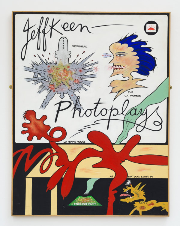 Jeff Keen, Photoplays, 1972, Acrylic and gouache on hardboard, 101.5 x 78.2 cm, 40 x 30 3/4 in