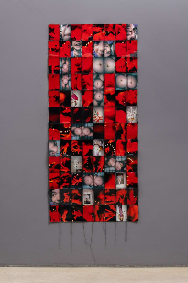 Hunter Reynolds, The Tucker Family, 1995-1998, Photo-weaving with chromogenic prints and thread, 180.4 x 80.8 cm, 71 1/8 x 31 3/4 in