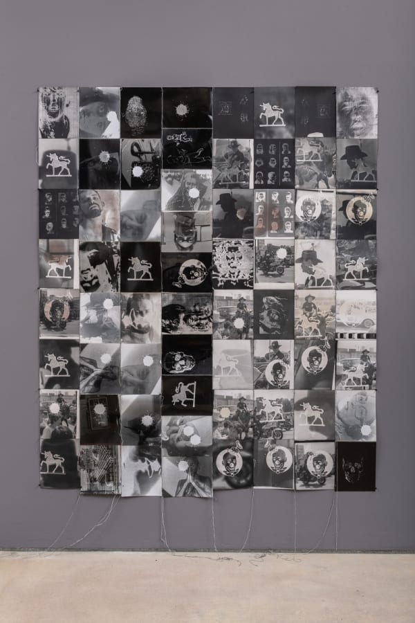 Hunter Reynolds, Untitled, c. 1990s, Photo-weaving with chromogenic prints and thread, 202 x 167 cm, 79 1/2 x 65 3/4 in