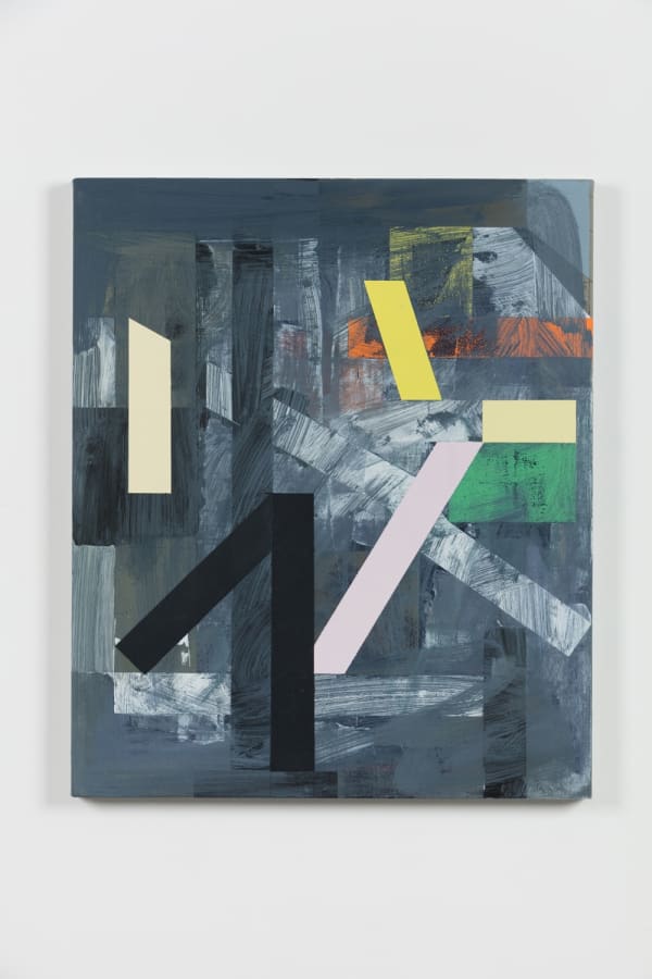 Andrew Bick, Variant t-s [detail], STORMY, 2016-2018, Acrylic, pencil, oil, watercolour, and wax medium on linen on wood, 76 x 64 x 3.5 cm, 29 7/8 x 25 1/4 x 1 3/8 in