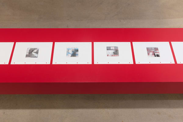 Installation view of Andrew Bick, Concrete-Disco-Systems, at Hales London