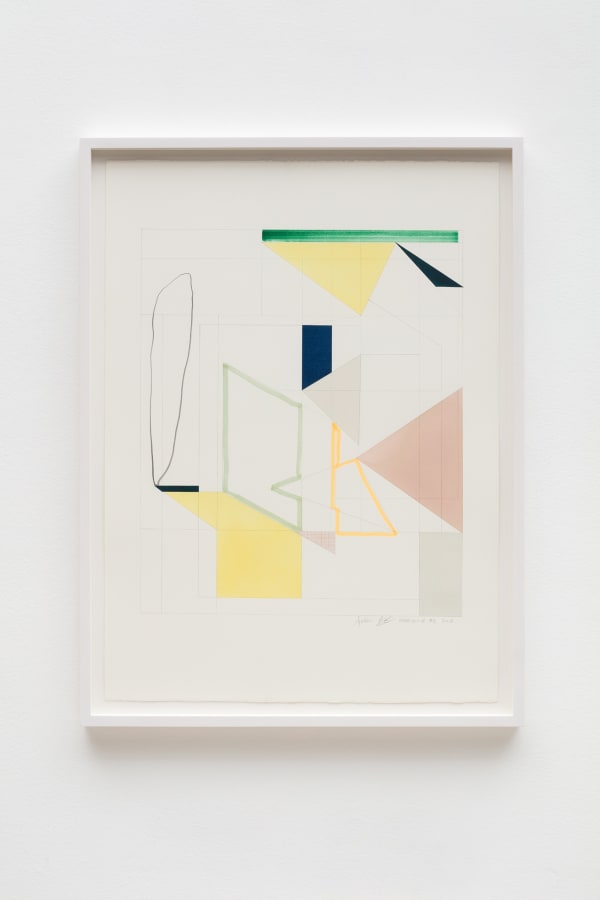 Andrew Bick, OGVDS-GW-AL#1, 2015, Pencil, marker pen, and watercolour on paper, Paper dimensions to be confirmed, Framed: 77 x 55 cm, 30 1/4 x 21 5/8 in