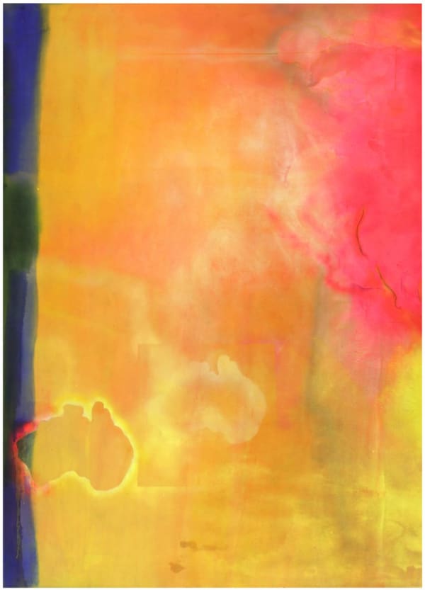 Frank Bowling, Travelling with Robert Hughes, 1969-1970, acrylic on canvas, 282 x 211 cm, 111 1/8 x 83 1/8 in