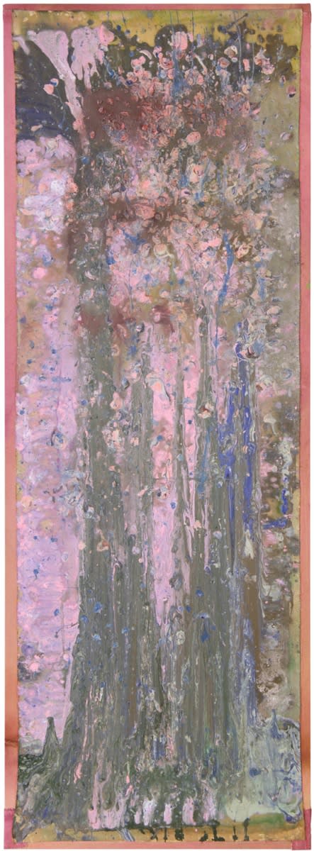 Frank Bowling, Bunch, 1979-2012, Acrylic on collaged canvas, 190.7 x 68.6 cm, 75 1/8 x 27 1/8 in