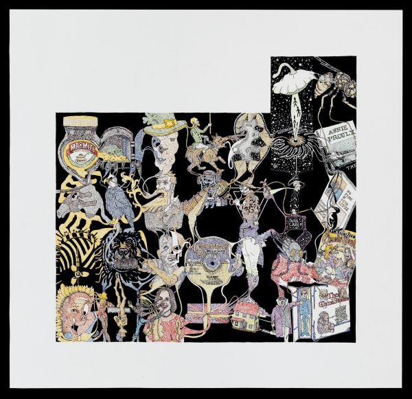 Martin Wilner, Making History: Case Histories, August 2014: Paul Hedge, 2014, Pen and ink on Bristol board, 41.9 x 43.5 cm, 16 1/2 x 17 1/8 in