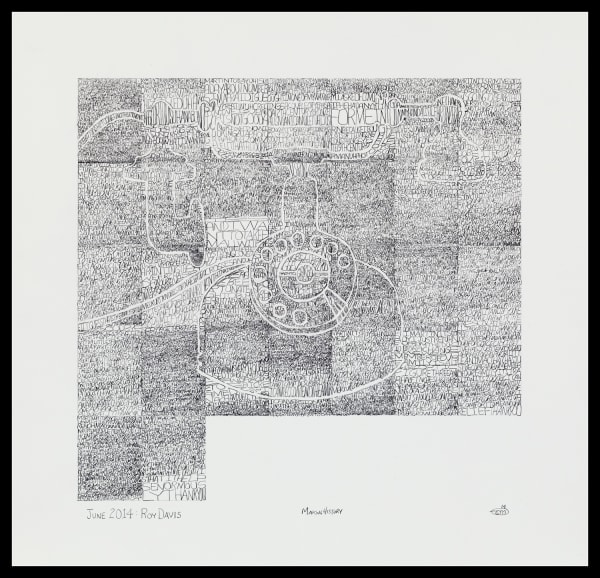 Martin Wilner, Making History: Case Histories, June 2014: Roy Davis (verso), 2014, graphite on Bristol Board, 41.9 x 43.5 cm, 16 1/2 x 17 1/8 in