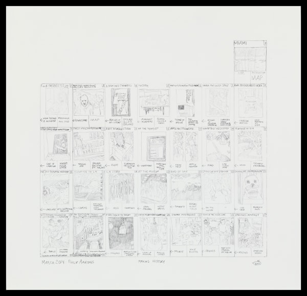 Martin Wilner, Making History: Case Histories, March 2014: Philip Aarons (recto), 2014, graphite on Bristol board, 41.9 x 43.5 cm, 16 1/2 x 17 1/8 in