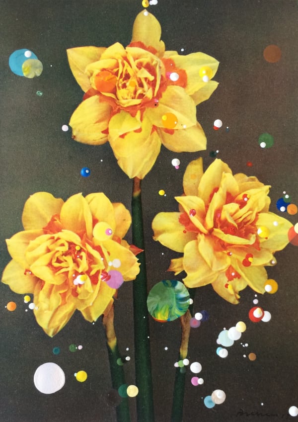 Sebastiaan Bremer, Dubbele Narcis Texas, 2015, Unique hand-painted chromogenic print with mixed media, unframed: 18.5 x 13.5 cm, 7 1/4 x 5 1/4 in, framed: 30.5 x 25 cm, 12 1/8 x 9 7/8 in