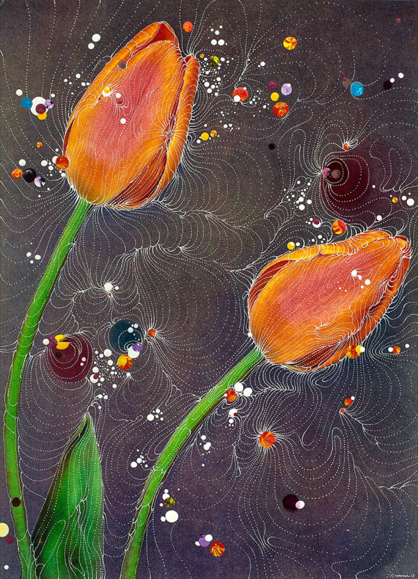 Sebastiaan Bremer, Triumph Tulp Bruno Walter Twice, 2015, Unique hand-painted chromogenic print with mixed media, 38.5 x 28 cm, 15 1/8 x 11 1/8 in