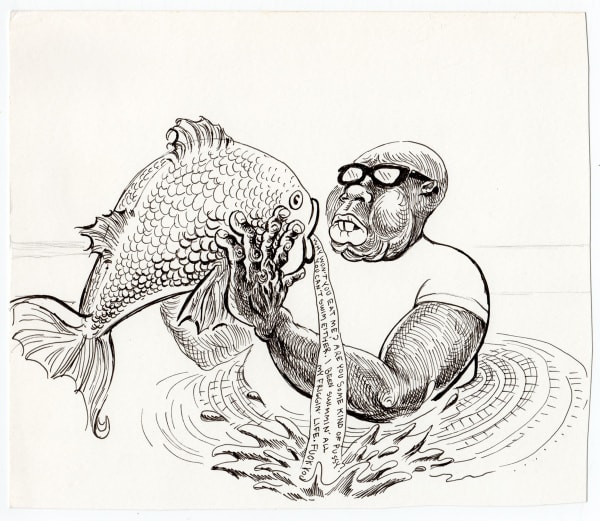 Trenton Doyle Hancock, Untitled Drawing 1, 2009, Pen on paper, 18.3 x 21.6 cm, 7 1/4 x 8 1/2 in