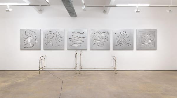 Installation view of Stuart Brisley, From the Georgiana Collection at Hales London