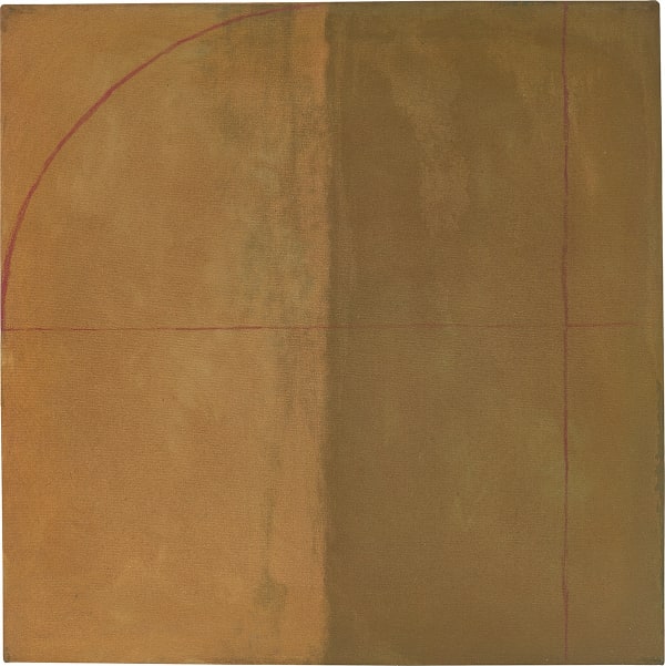 Virginia Jaramillo, Red Arch, 1973, Oil on canvas, 87 x 86.4 cm, 34 1/4 x 34 in