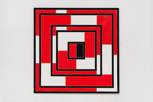 Mary Webb Red, black and white, 1971 Oil on canvas 152.4 x 152.4 cm 60 x 60 in