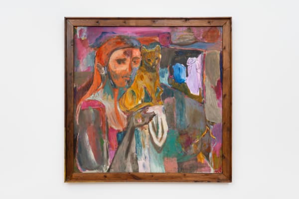 Carole Gibbons Self Portrait With Muse 1990 1994 Oil On Canvas Framed 154 1 X 156 X 4 4 Cm 60 5 8 X 61 3 8 X 1 3 4 In C Gib0013 Photo By Damian Griffiths