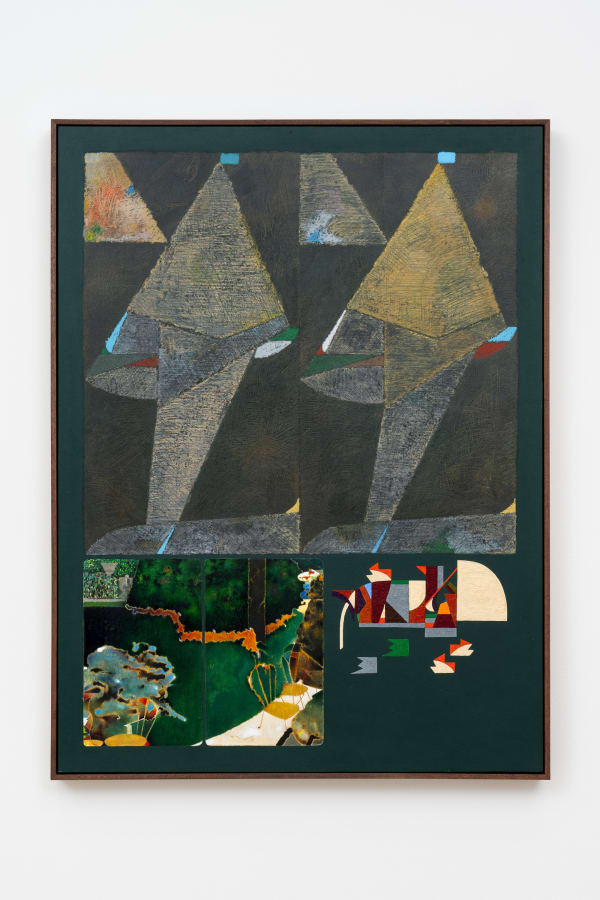 Haroun Hayward Too Nice Play It Twice The Park 2024 Oil Paint Oil Pastel And Gesso On Panel Framed 124 8 X 94 3 X 6 4 Cm 49 1 8 X 37 1 8 X 2 1 2 In Photo By Damian Griffiths