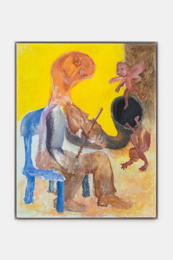 Ken Kiff Violinist C 1974 Oil On Board 101 X 81 Cm 39 3 4 X 31 7 8 In Framed 103 9 X 84 X 3 8 Cm 40 7 8 X 33 1 8 X 1 1 2 In K Kif0049 Photo By Damian Griffiths