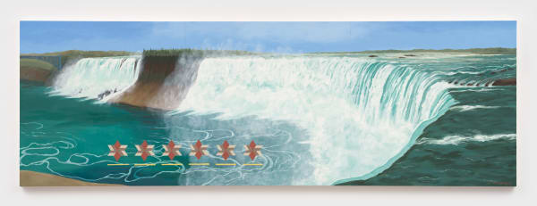 Kay Walkingstick Niagara River Cascades 2024 Oil On Panel In Three 3 Parts 91 4 X 274 X 5 1 Cm 36 X 107 7 8 X 2 In K Wal0429 Photo By Jsp Art Photography
