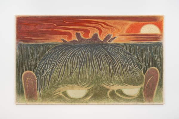 Martyn Cross Cathedral 2024 Oil And Sand On Canvas 180 2 X 300 5 X 4 Cm 71 X 118 1 4 X 1 5 8 In Photo By Damian Griffiths