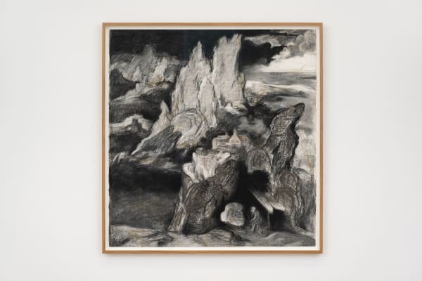 Ken Kiff After Patinir 1 1992 Charcoal And Pastel On Paper Framed 113 8 X 108 5 X 4 5 Cm K Kif0096 Photo By Damian Griffiths