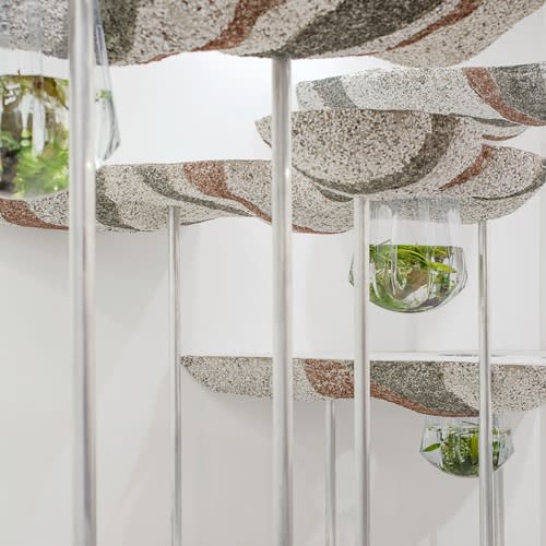 Installation view of Rachael Champion, Plough Layer, Source Rupture at Hales Gallery booth at Art Basel Hong Kong 2015