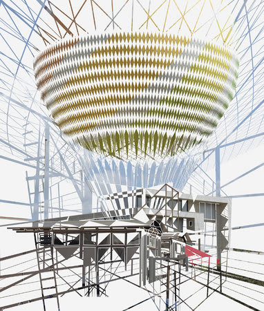 RICHARD GALPIN, NOOSPHERE, 2006, CUT AND PEELED PHOTOGRAPHS, 125 X 106 CM, 49 X 42 IN
