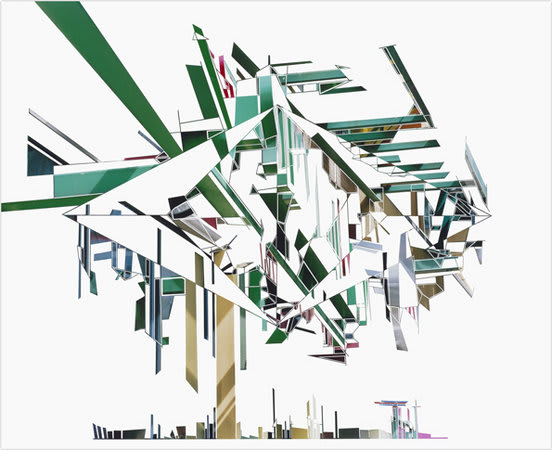 Richard Galpin, Distructure I, 2008, Peeled photograph, 86 x 104 cm, 33.88 x 40.98 in