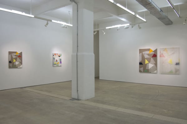 Installation view of Andrew Bick, Systems for Hesitation at Hales London