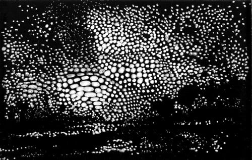 Sebastiaan Bremer, Miniature #60 - River View in Moonlight, 2007, Unique hand-painted digital chromogenic print with mixed media, 26 x 28 cm, 10.24 x 11.03 in