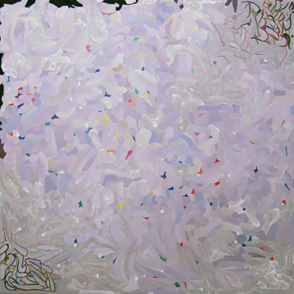 Ben Ravenscroft, Clearing, 2007, Acrylic on aluminium, 122 x 122 cm, 48.07 x 48.07 in
