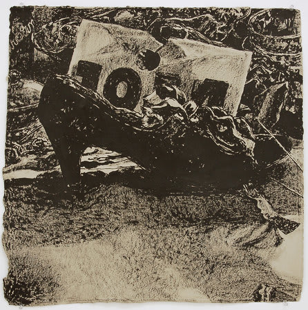 DAWN CLEMENTS, July 23 2010, 2010, Sumi ink on paper, 57.2 x 58.5 cm, 22.54 x 23.05 in