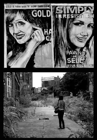 Laura Oldfield Ford, Transmissions from a Discarded Future #7, 2011, Inks on Tyvek, 239.5 x 169 cm, 94 1/4 x 66 1/2 in