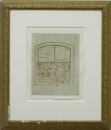 Adam Dant, Large Windows, 2007, Ink on paper, 52.5 x 45 cm, 20.69 x 17.73 in
